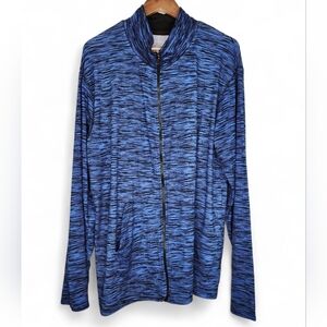 Game Time Full Zip Jacket in Blue and Black Size XL